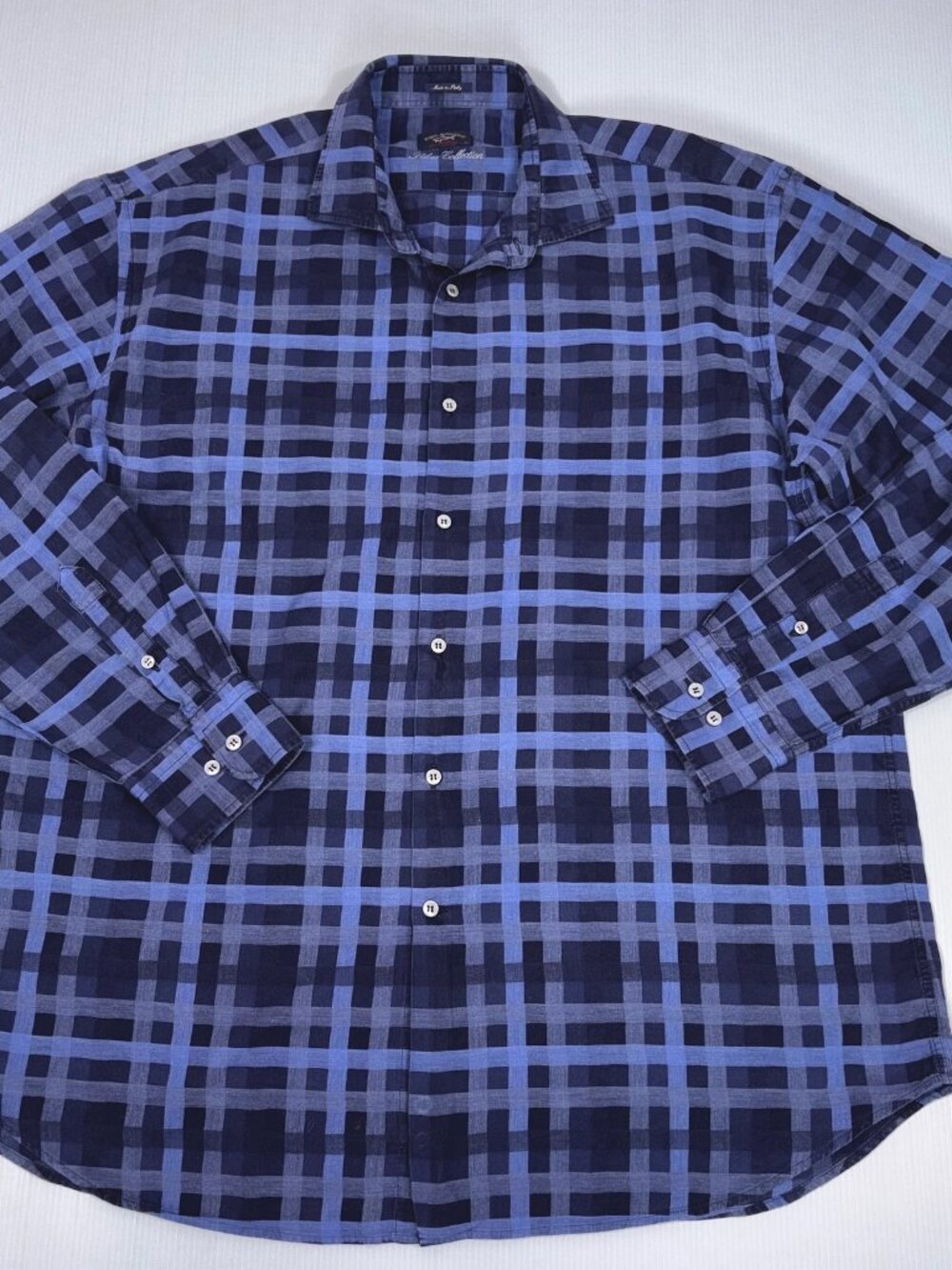 PAUL & SHARK men's  long-sleeved plaid shirt XL